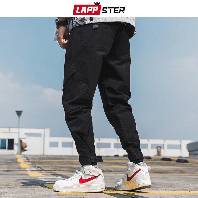 Lappster mænd streetwear hip hop cargo bukser overalls herre sorte casual harajuku sweatpants mandlige farverige joggerbukser 3xl
