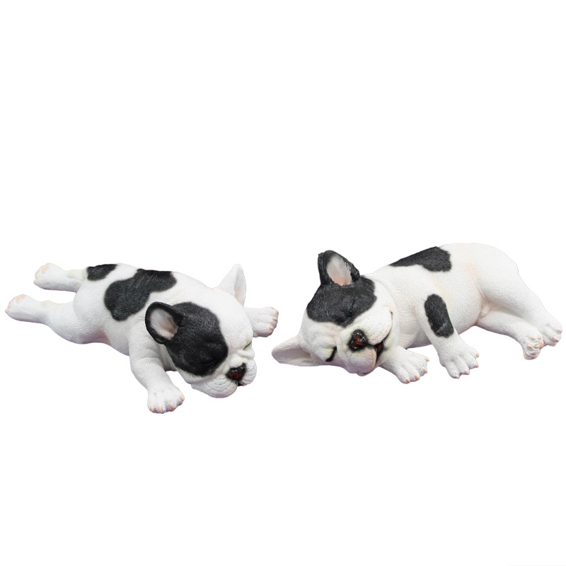 Car interior control ornaments product sleeping position French bulldog car ornaments cute simulation dog model high
