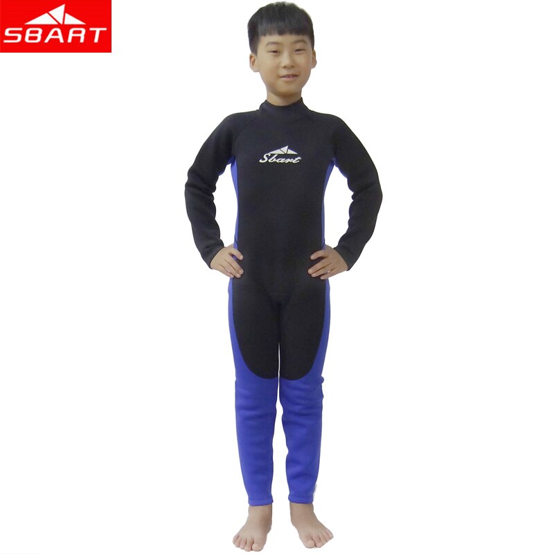 SBART 2 MM Neopreen kinderen Wetsuits Lange Mouwen Winter Warm Een stuk Jongen Meisjes Zwemmen Snorkelen Duiken wetsuits: Boy / XXL