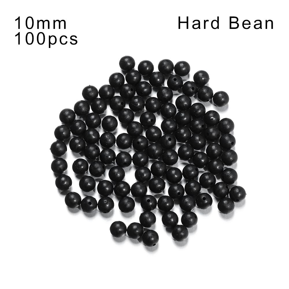 100PCS 3mm-12mm Plastic Black Round Fishing Floats Beads Spacer Stopper Soft Hard Beans Fishing Lures Bait Hook Rig Accessories: green