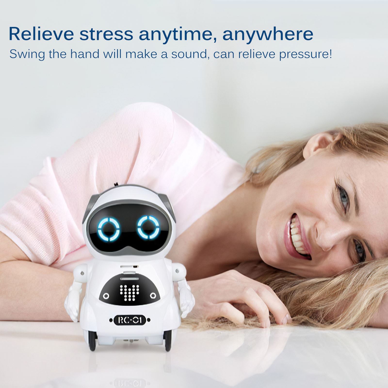 Cute Funny Dialogue Robot Interactive Conversation Intelligent Pocket Robot Electric Follow Music Dance Novelty Interesting