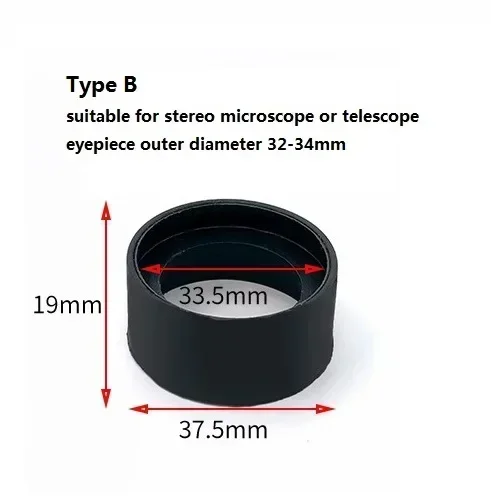 Cubierta de lente ocular para telescopio biológico, accesorios estéreo, 2 piezas, 27-29mm / 29-31mm / 32-34mm: Oro
