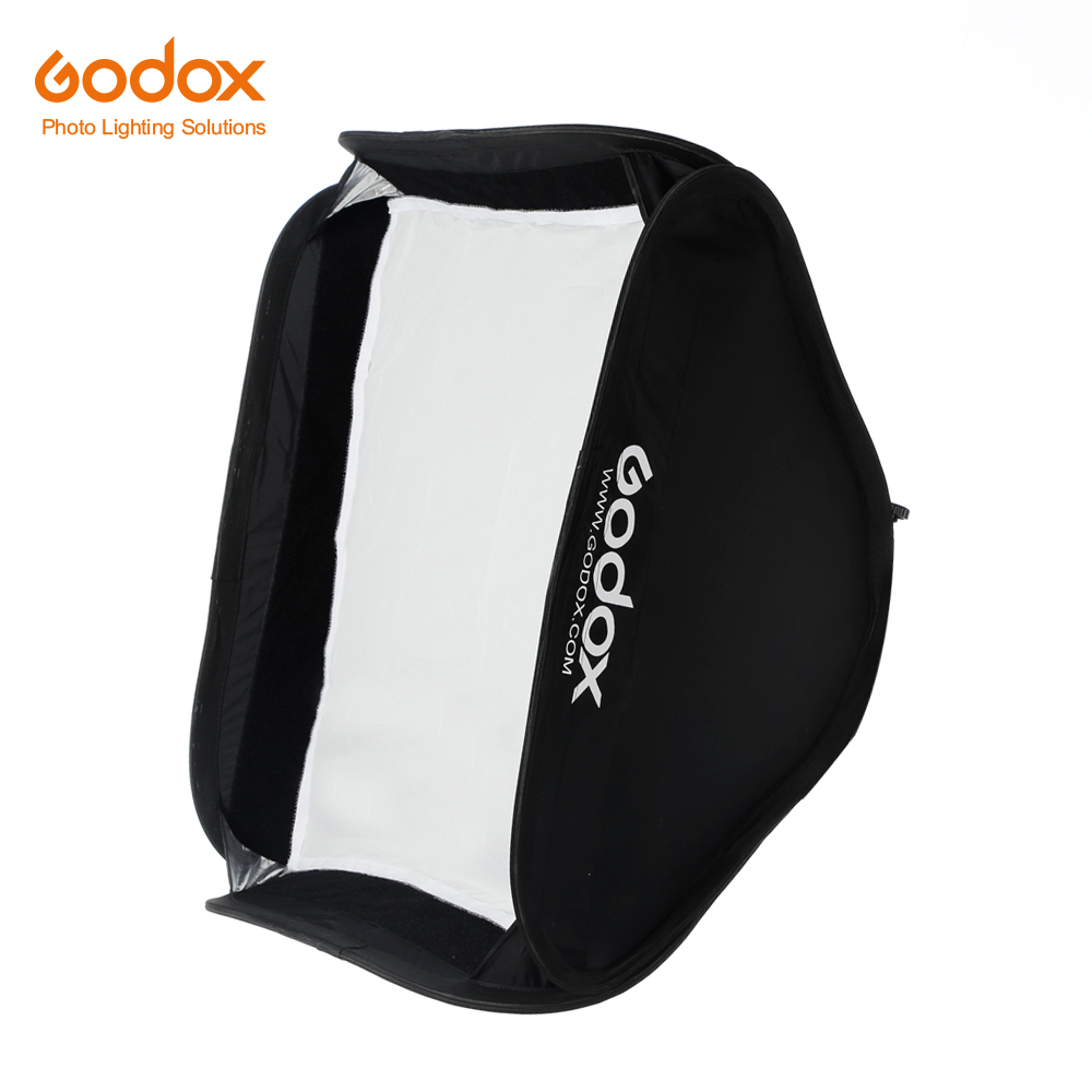 Godox 60x60 cm 20 "* 20" Softbox Zak Kit voor Camera Studio Flash fit Godox S -Type Bowens Elinchrom Mount (Softbox alleen)