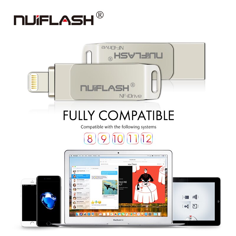 2.0 usb-flashdrives voor iphone 6/6s/6 plus /7/7 /8/ x usb/otg/lightning-pendrive voor externe opslagapparaten van ios
