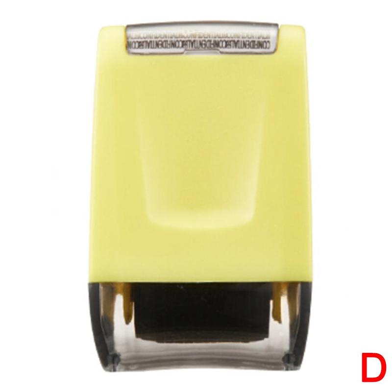 Anti-Counterfeiting Hidden ID Roller Identity Anti-Theft Protection Stamp Privacy Data Garbled Self-Ink Stamp Confidential Smear: D