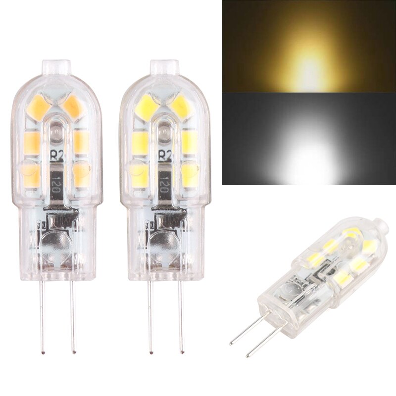 2pc g4 12v 2835 smd pære silikon krystall lampe 220v 3w dimbare cob led lys canbus super lyssterk myk energispare
