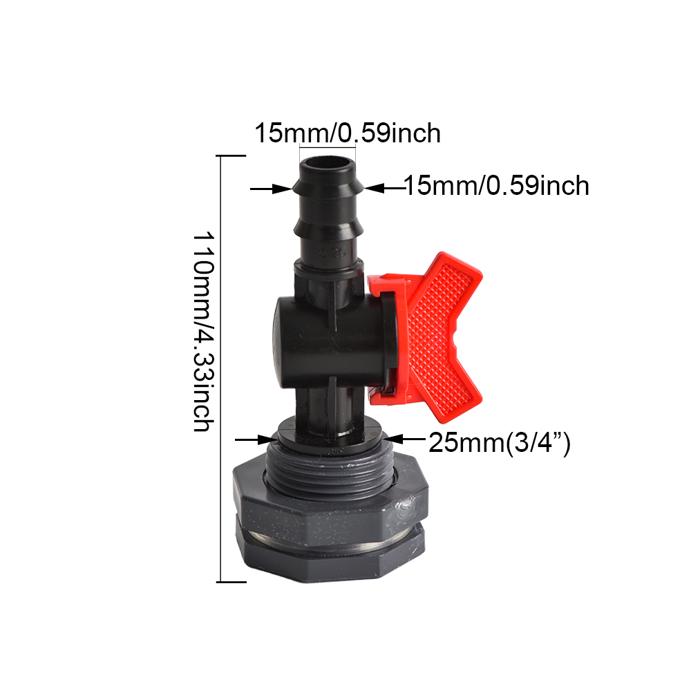 Rain Barrel Spigot Kit 1/2 3/4 1 inch Thread Kit with Bulkhead Fitting Hose Faucet Adapter for Water Tanks Garden Barrel