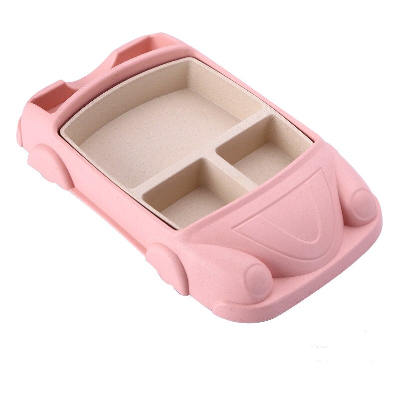 Assiette pour enfants en forme de voiture, jolie vaisselle pour la maison, assiette pour bébé, petit-déjeuner, plats à fruits, soucoupe, plateau, dessert, vaisselle: Rose