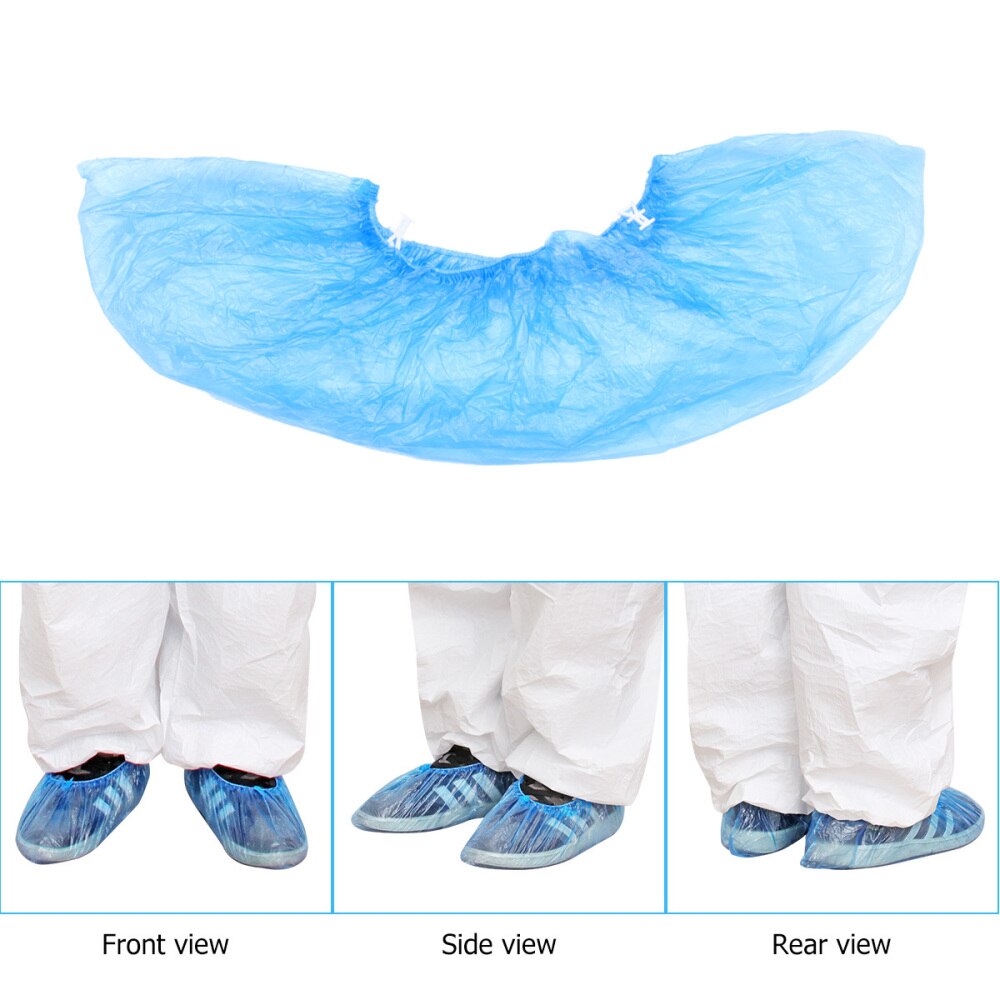 100 pièces couvre-chaussures jetables couvre-chaussures machine couvre-chaussures machine couvre-chaussures couvre-chaussures pe couvre-chaussures pour la maison femme boutique