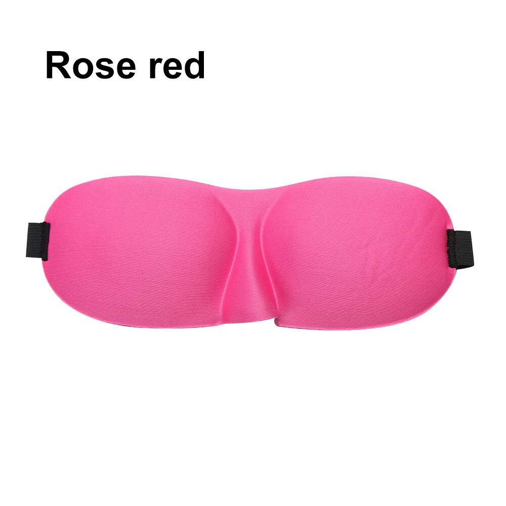 Polyester Schwamm Auge Maske Weich Gepolsterte 3D Schlaf Schwamm Masken Abdeckung Reise Rest Augenbinde Schatten Schlafen Nacht Auge Masken: Rose rot