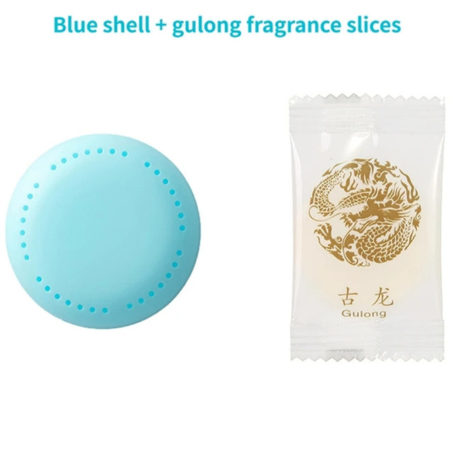 1 st toalett fast luftfräschare aromaterapi doft varaktig för garderob bil hushåll rund luftfräschare badrumsartiklar: Silver-