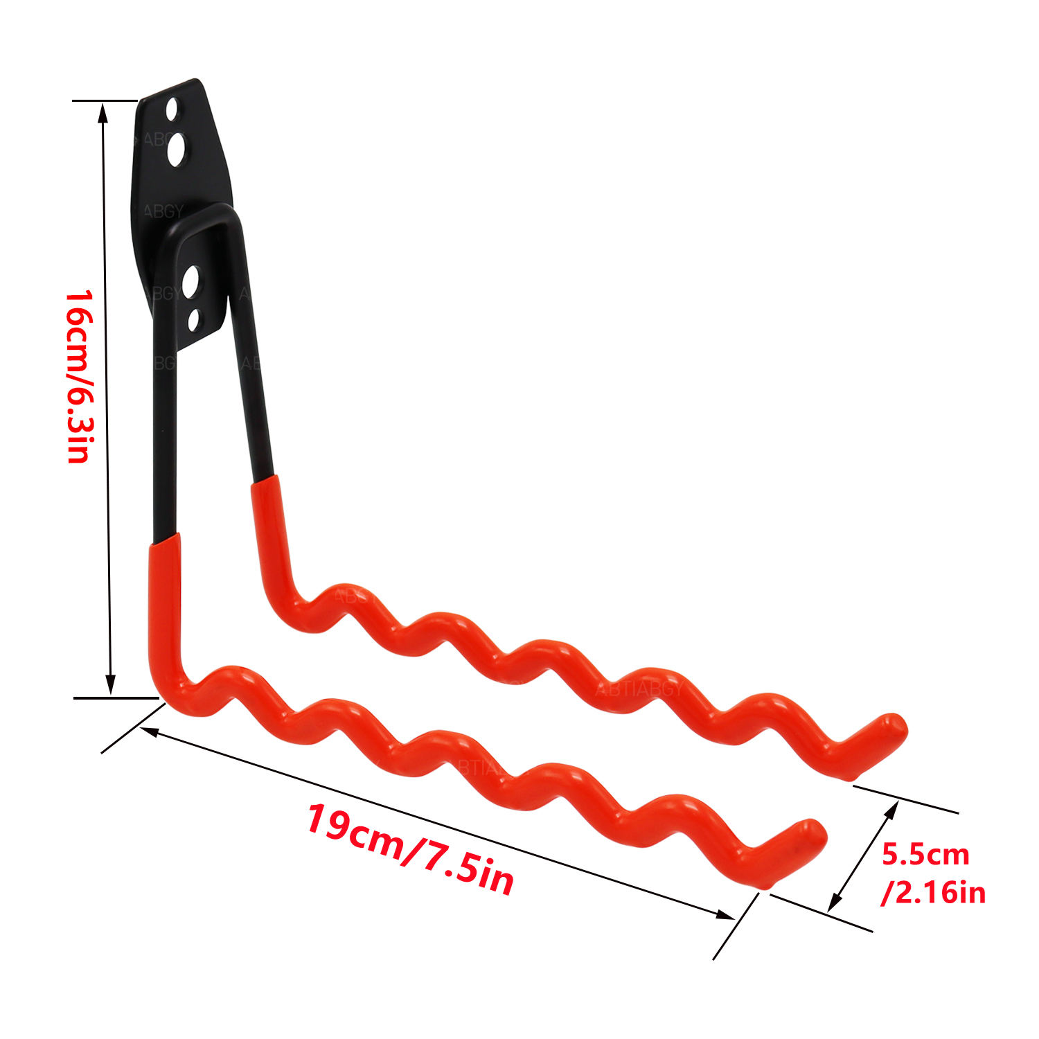 Garage Hooks Heavy Duty Metal Hook Warehouse Wall Mount Organizer Hanger Hooks Anti-slip Storage Hook for Ladders Garden Tool: Orange G