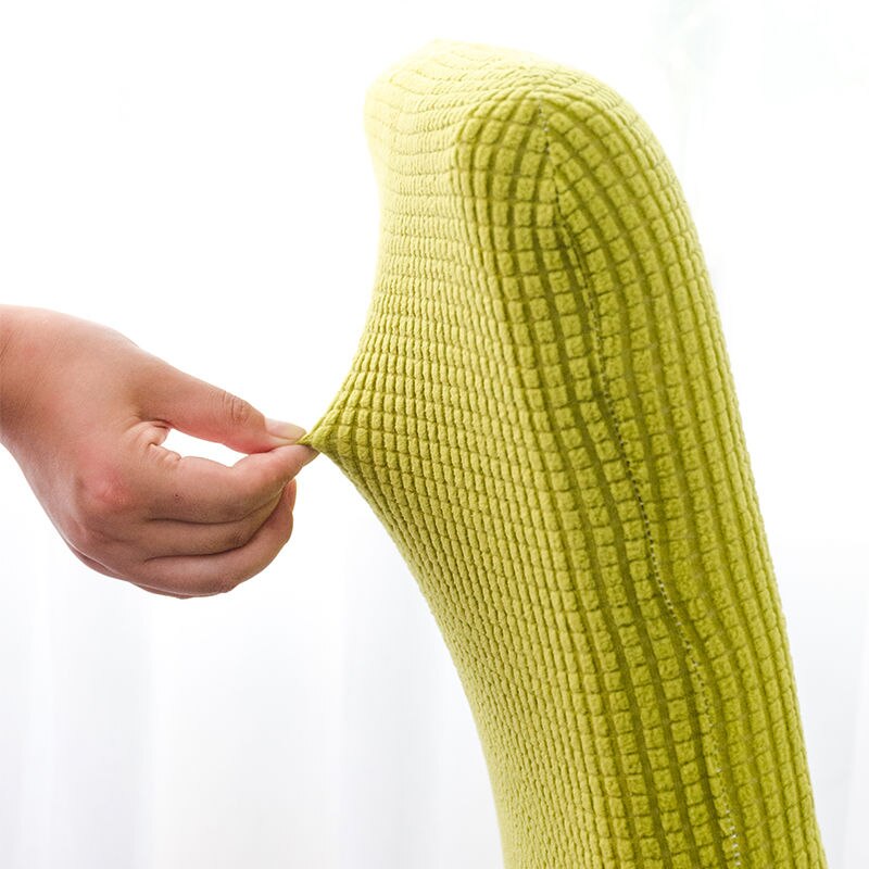Einfarbig Stuhl Abdeckung Gestrickte stoff Stretch Elastische Hussen Stuhl Abdeckungen Für Esszimmer Küche Hochzeit Bankett Hotel
