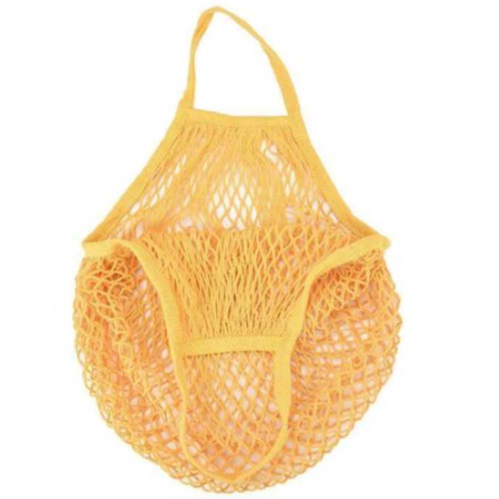 Mesh Boodschappentas Herbruikbare String Fruit Opslag Handtas Bakken Vrouwen Winkelen Mesh Netto Geweven Zak Winkel Kruidenier Draagtas: yellow