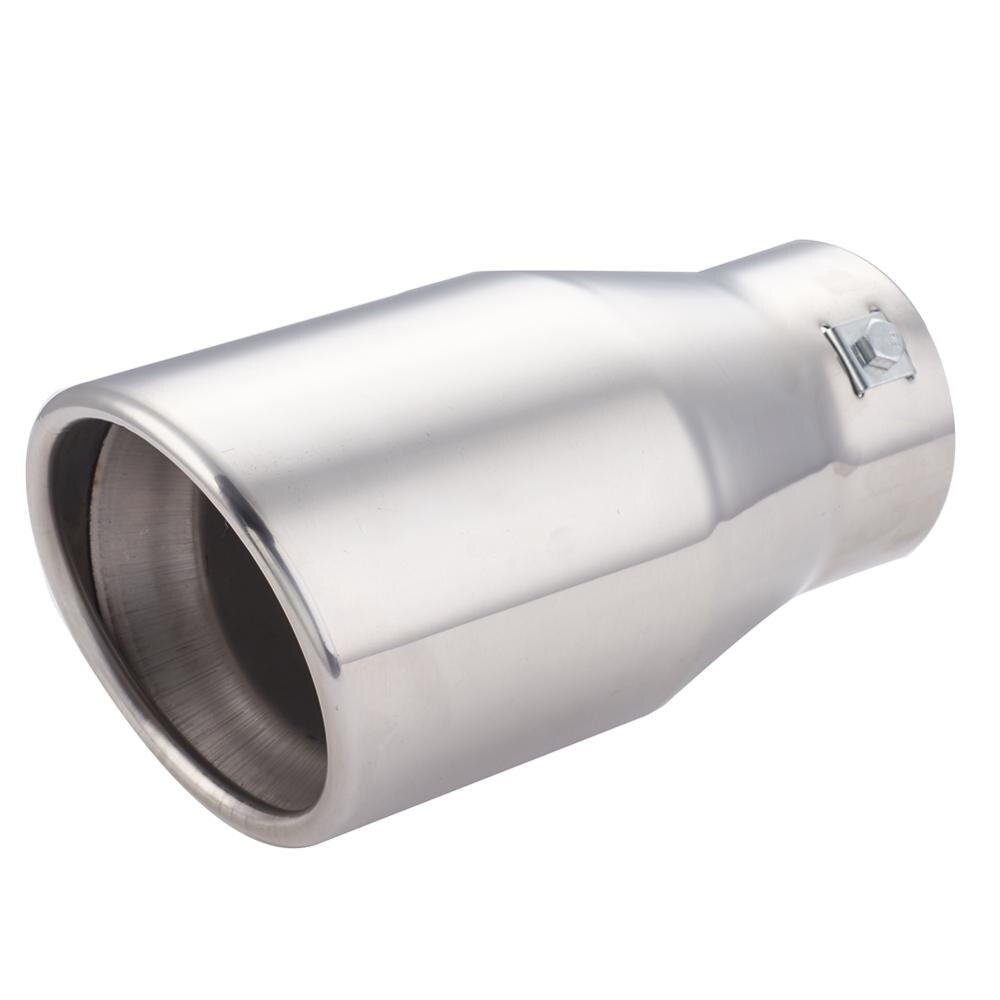 Stainless Steel Car Exhaust End Tips Tail Pipes Exhaust End Pipe Trim Automobile Exhaust Tailpipe 80mm External Diameter