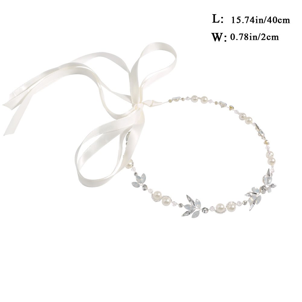 Luxe blauwe bloemen haar kammen hoofdtooi gala bruids bruiloft haaraccessoires gouden bladeren haar sieraden haarspelden: Wit