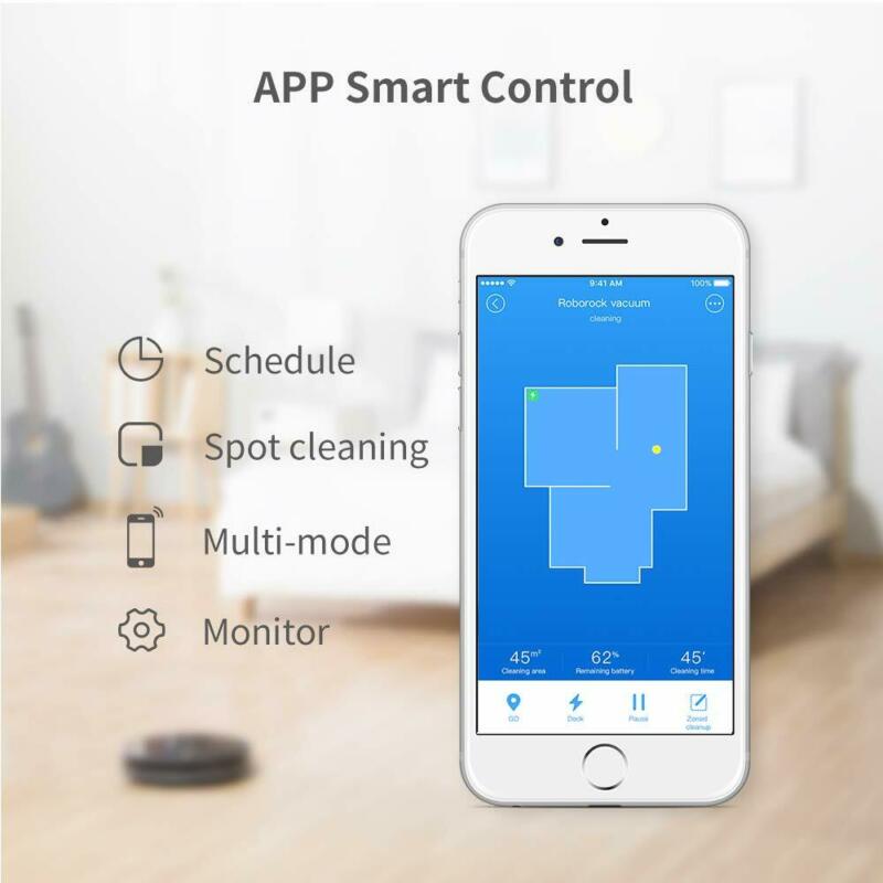 Robot Vacuum Cleaner Super-Thin Quiet Max Power Suction Good for Pet Hair, Carpets, Hard Floors, Self-Charging