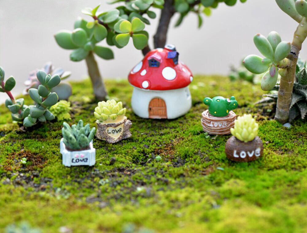 20#Lifelike Mini cactus bonsai landscape artificial fleshiness Cactus plant decorative flowers for table decor succulents plants