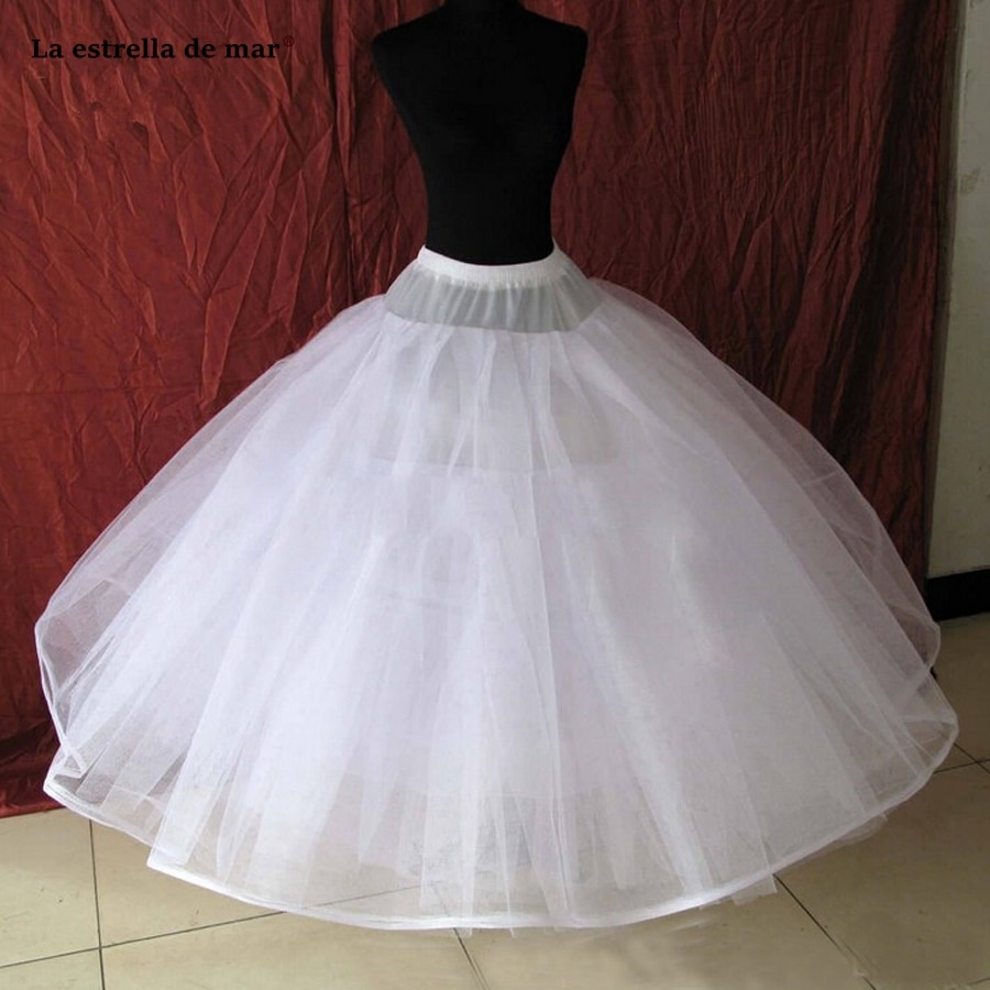 Jupon blanc long pour fille, doux, grande taille, bon marché, accessoires de mariage,