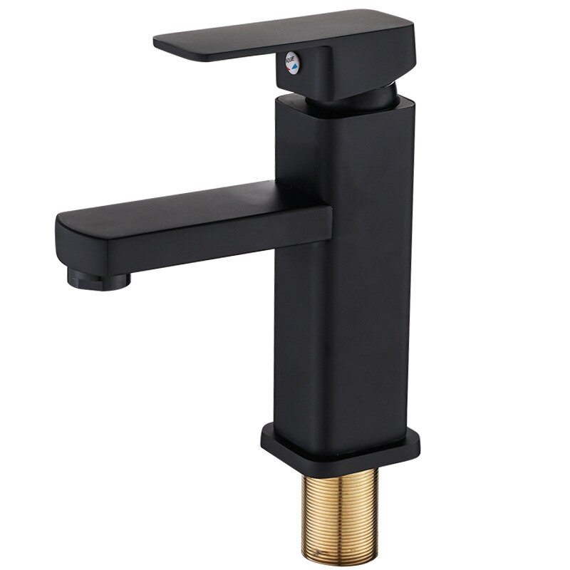 aucet messing douchekraan wasmachine mixer koud warm water mixer kraan vierkante douche sproeier hoofd kraan toilet kranen-geborsteld nikkel, mat zwart (kleur: mat zwart