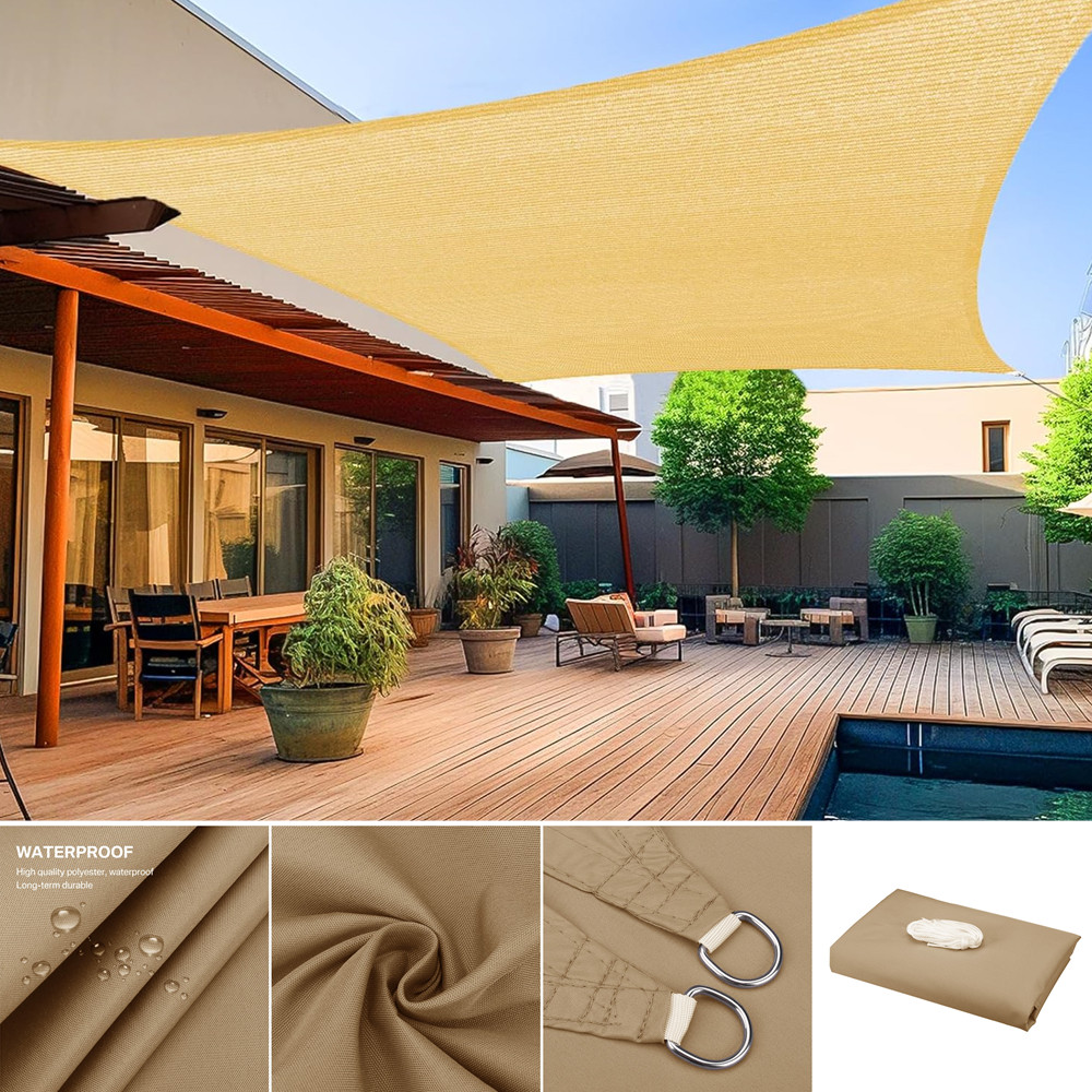 3.6/3/2m quadratische Schatten Segel wasserdicht Rechteck Baldachin Sonnenschutz für Terrasse Pergola Hof Hinterhof Abdeckung Markise Stoff Bildschirm