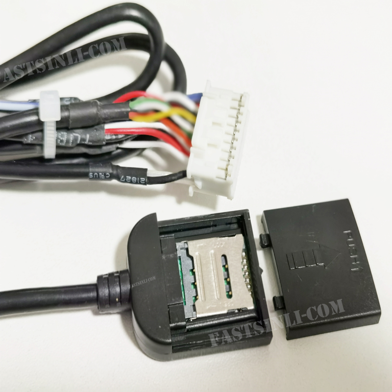 Microphone USB GPS Rear View Camera RCA Output AUX SIM Card Slot Radio Converter 16PIN 4G Power Cable For Car Navigation