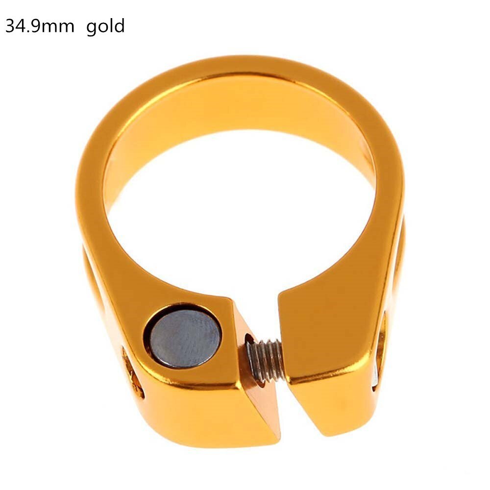 1 pc 31.8/34.9mm fiets zadelpenklem aluminium fiets zadelpen buisklem mtb mountainbike zadelklemmen: 34.9mm goud