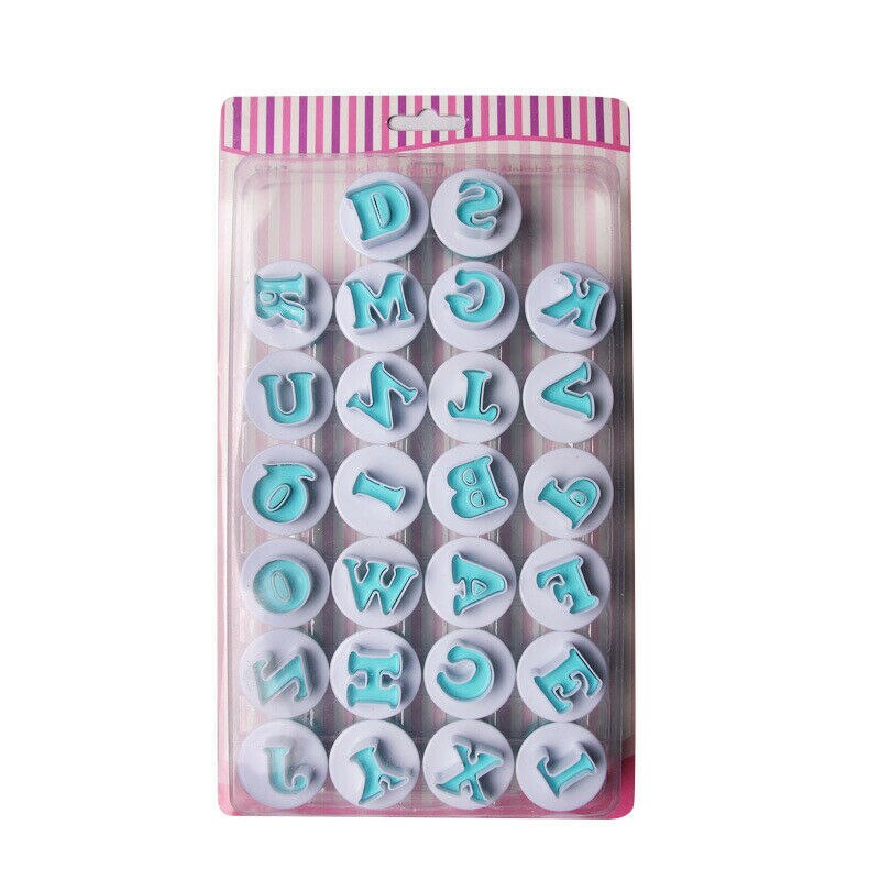 10/26 Pcs Aantal Letters Cakevorm Fondant Suiker Ambachtelijke Cookies Plunger Decorating Gereedschap Yu-Home