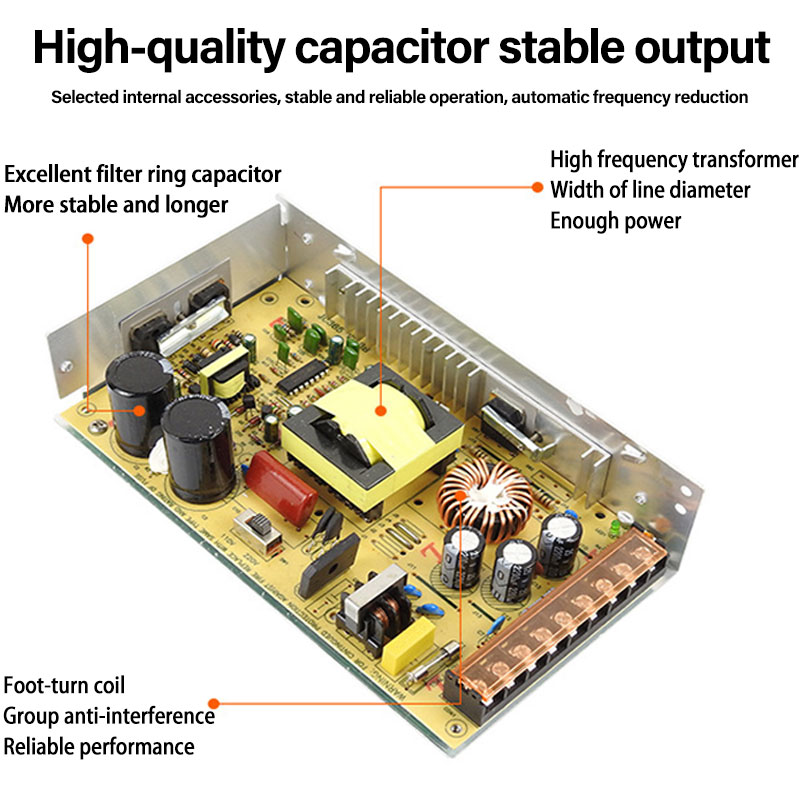 Schaltnetzteil 110V/220V AC DC 5V 12V 24V 36V 48V 1A 2A 3A 4A 5A 6A 8A 10A 11A 12A 15A 16A 20A LED-Beleuchtungstransformator