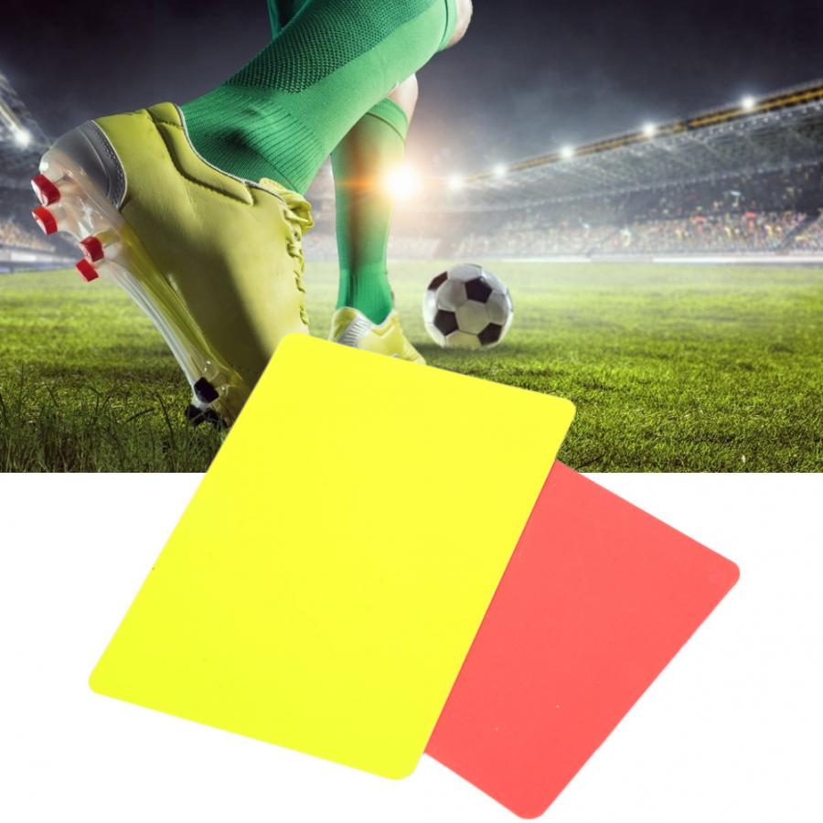 1 Paar Professionele Voetbal Rode En Gele Kaarten Record Voetbal Games Scheidsrechter Tool Apparatuur Voor Voetbal Wedstrijd Accessoire