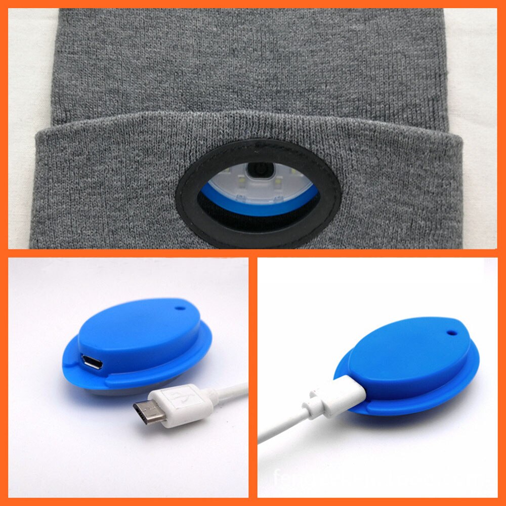 LED Knit Hat USB Rechargeable 6 Color Light Hat Ke Vicedeal