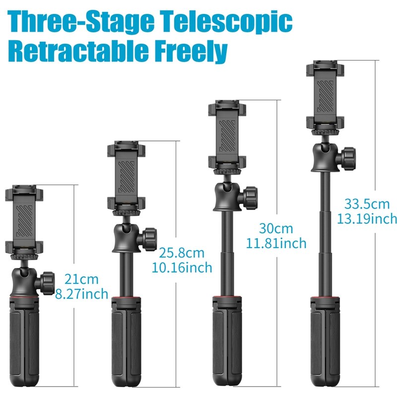 Ulanzi Mini treppiede pieghevole Smartphone Vlog treppiede supporto per telefono per iPhone 12 Pro Max SLR Camera Vlog con testa a sfera regolabile