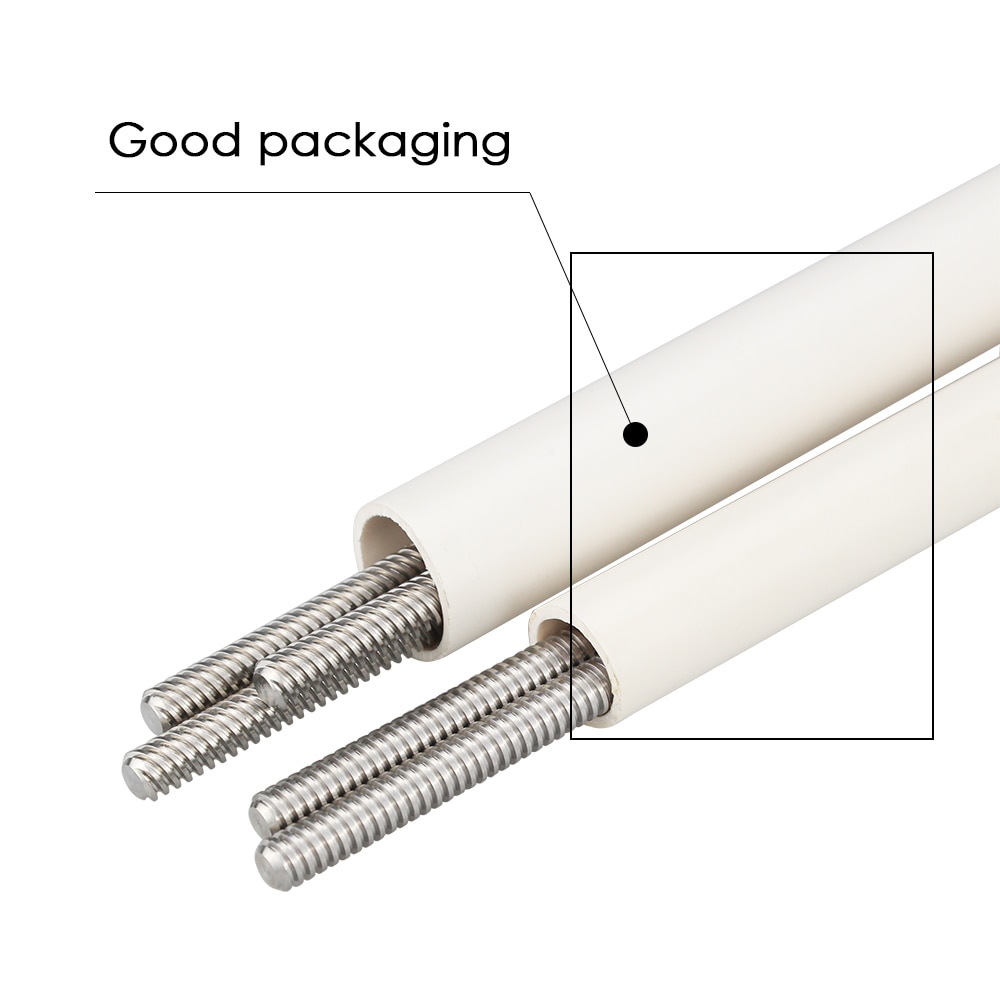 3D Printer &CNC Lead 2mm THSL-500-8D 200/300/400/500 T-type Stepper Motor Trapezoidal Lead Screw 8MM with Copper Nut