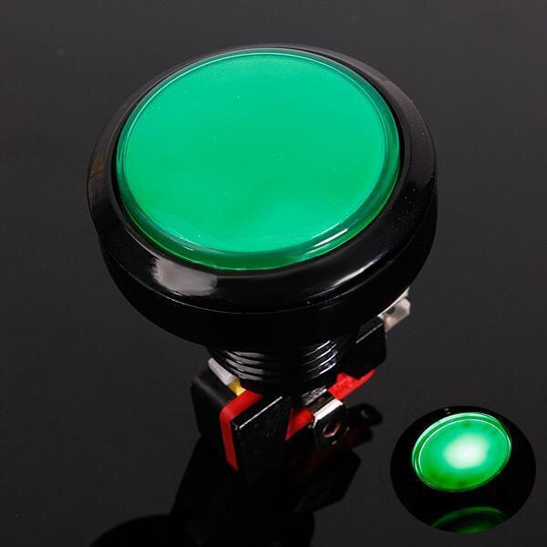 45mm verlichte led-lampen met 5 kleuren voor arcade-videogames, grote ronde drukknoplampen
