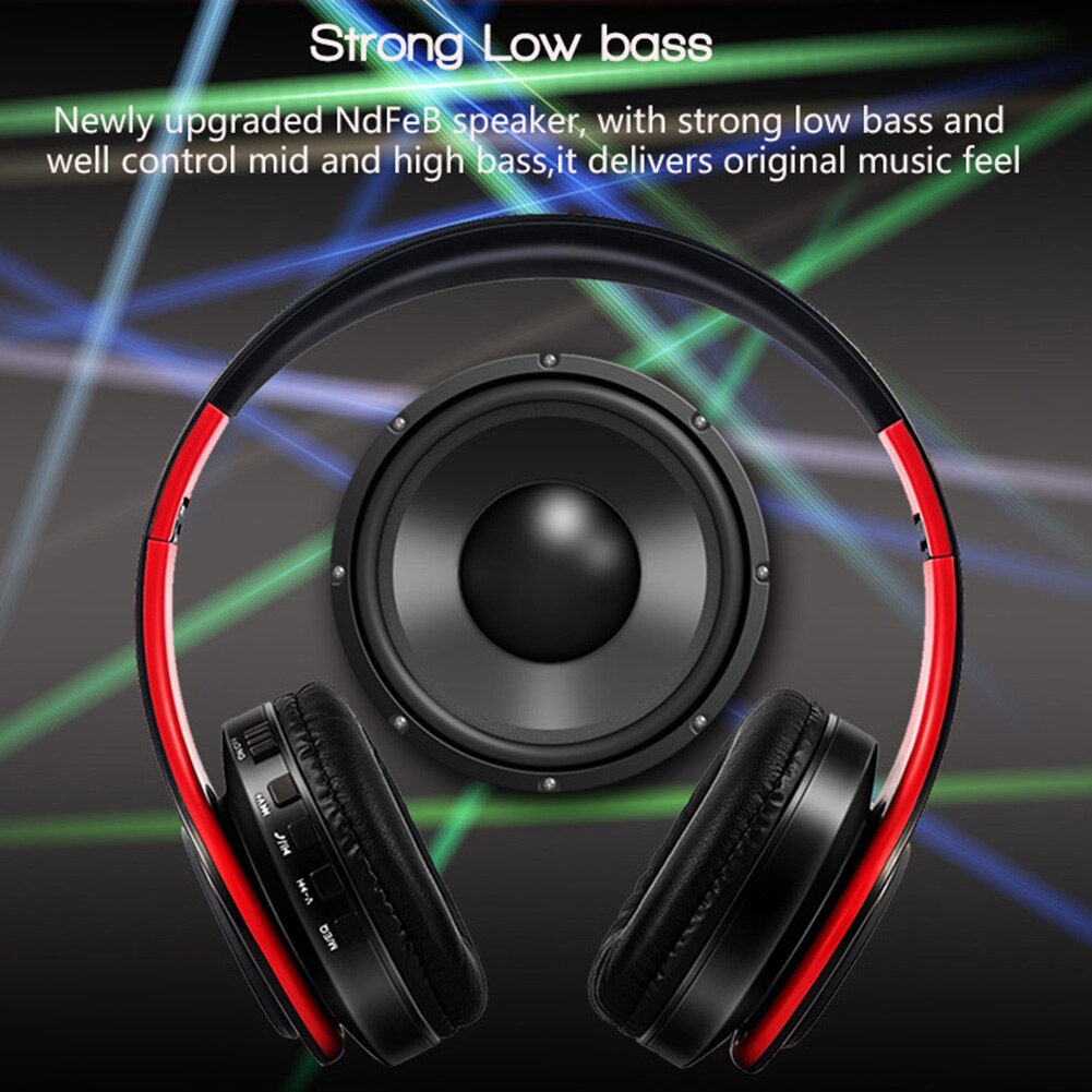 Foldable Over-Ear HiFi Stereo Bluetooth 5.0 Wireless Headphone Sports Headset