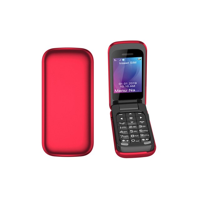 (Transporte rápido) 2 pçs/lote L8star BM60 Atacado Mini Virar Mobile Phone SIM Card TF MP3 Discagem Bluetooth Celular de Música PKBM70 BM50: 2PCS Red