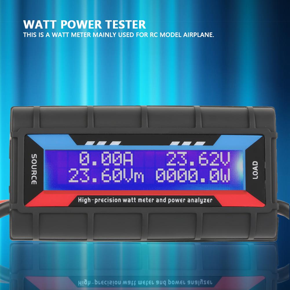 Compteur numérique de Watt de RC d'affichage à cristaux liquides 4.8 V ~ 60 V 150A compteur de haute précision de tension d'analyseur d'énergie d'amplificateur de tension