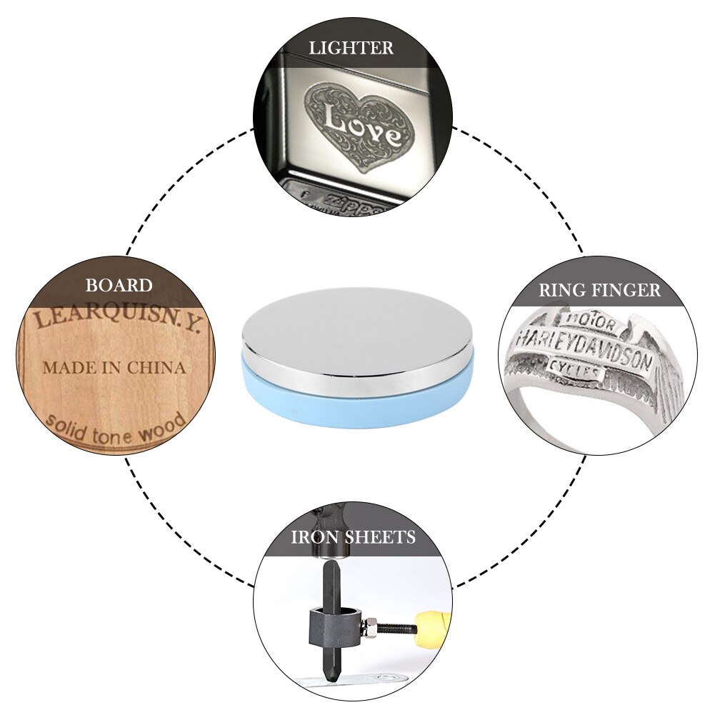 Round Steel Bench Block Leather Hole Punch Device Metal Stamping Tool Set DIY Handmade Jewelry Craft