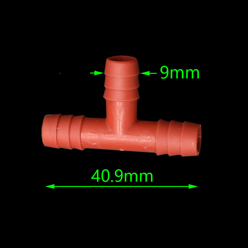 8mm tee Connector water splitter 3/8 hose garden irrigation tee barb Drinking fountain Fittings 20 Pcs