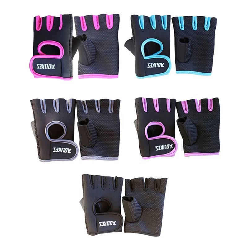 1 Pair Sport Exercise Half Finger Gloves Weight Lifting Cycling Fitness Gloves GYM Workout