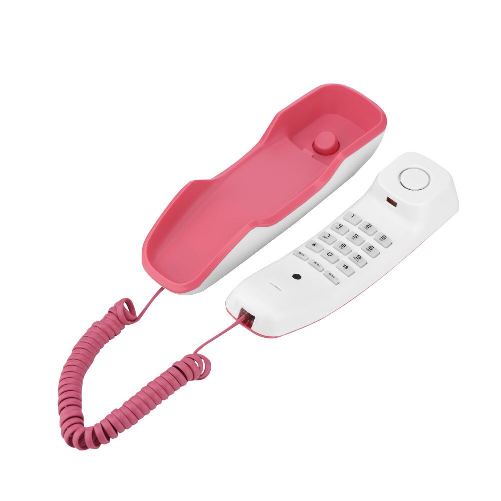 Mini Telefoon Thuis Vaste Telefoon Wandmontage Telefoon Desktop Snoer Vaste Telefoon Voor Home Office Hotel Business Mini Telefoon: Rood