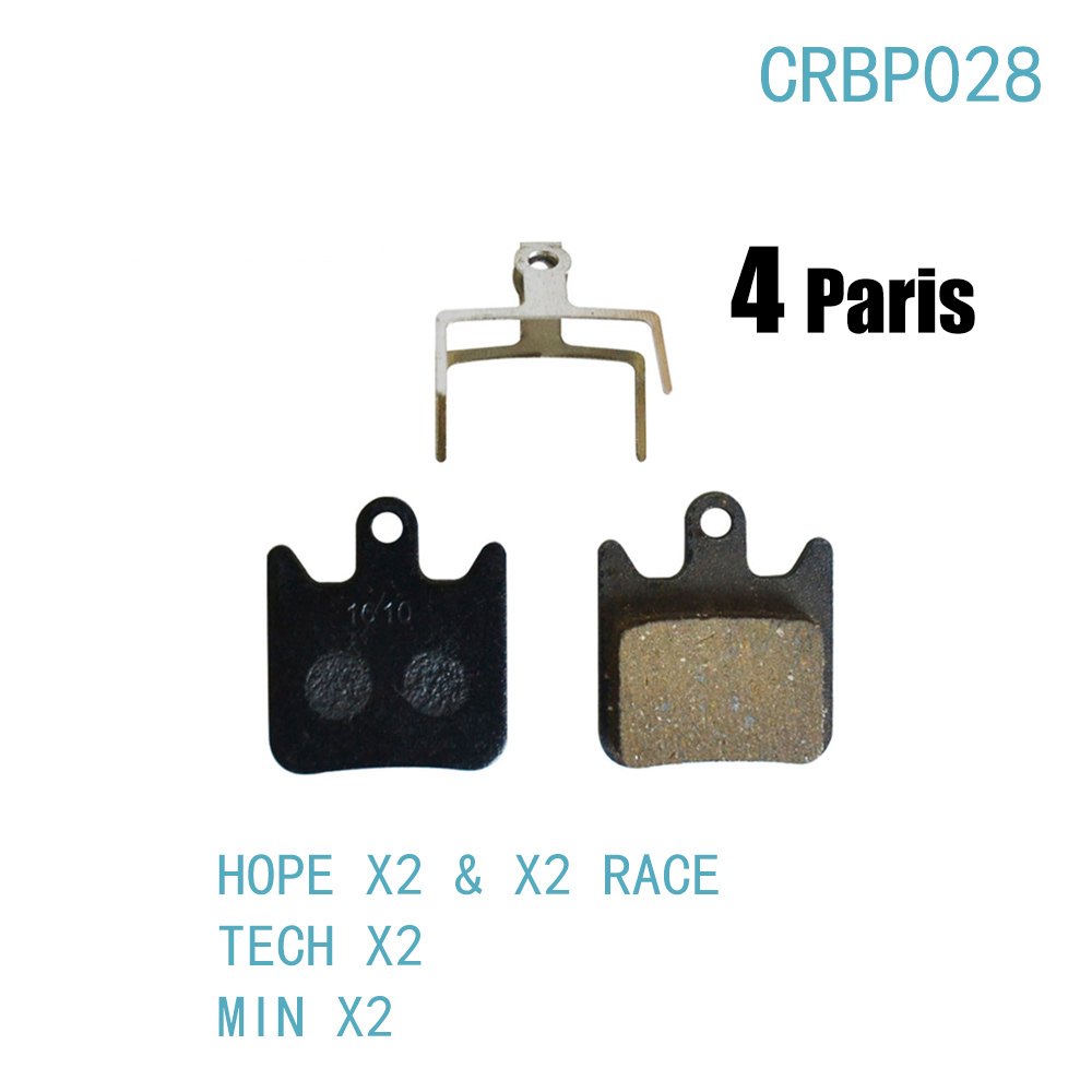 EOOZ 4 Pair Semi - Metallic bicycle DISC BRAKE PADS for Hope TECH X2