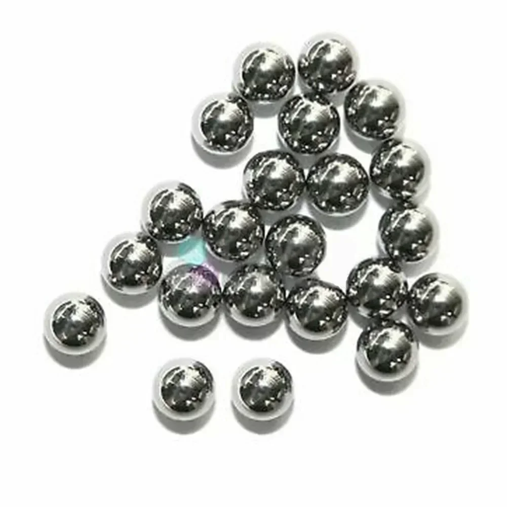 Bolas de acero para rodamiento de bicicleta, cubo de rueda de 4,76 MM, 3/16 pulgadas, delantero o 6,35 MM, 1/4 pulgadas, rodamiento de bolas trasero, bola de acero
