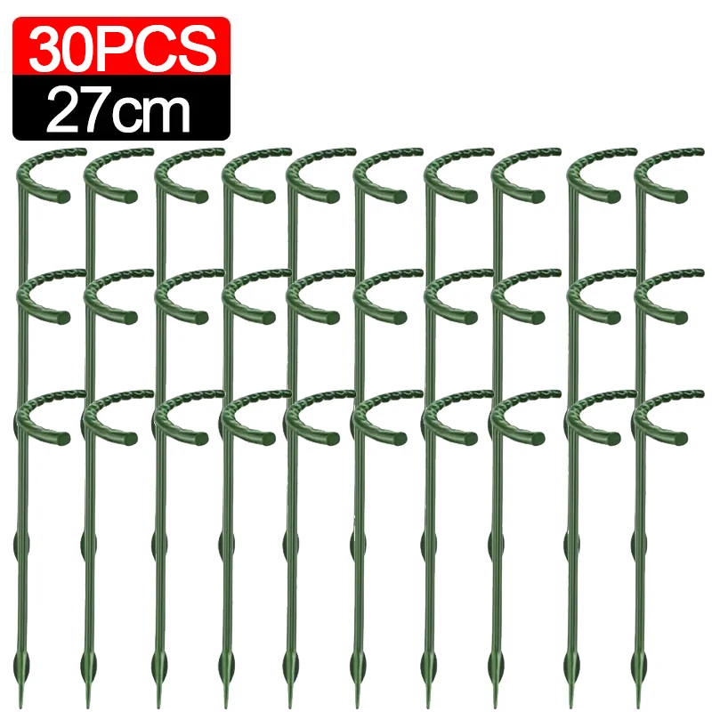 Soporte de plástico para plantas, marco de pila, arreglo de invernadero, varilla fija semicircular, soporte de escalada para plantas y flores de interior, 1/40 Uds.: YELLOW