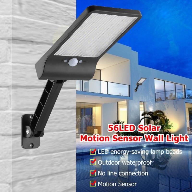 56 LED Remote Control Solar Light LED Outdoor Waterproof Solar Wall Light Garden Street Lamp Garden Decoration