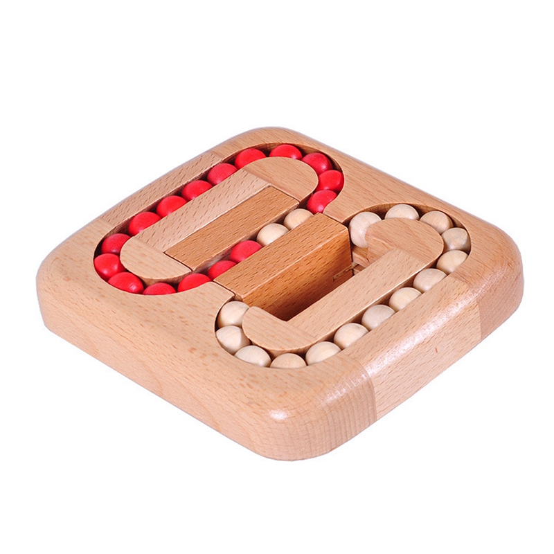 IQ Puzzle rompecabezas juguetes adultos bola de madera laberinto rompecabezas de desarrollo intelectual juguete para niños y adultos
