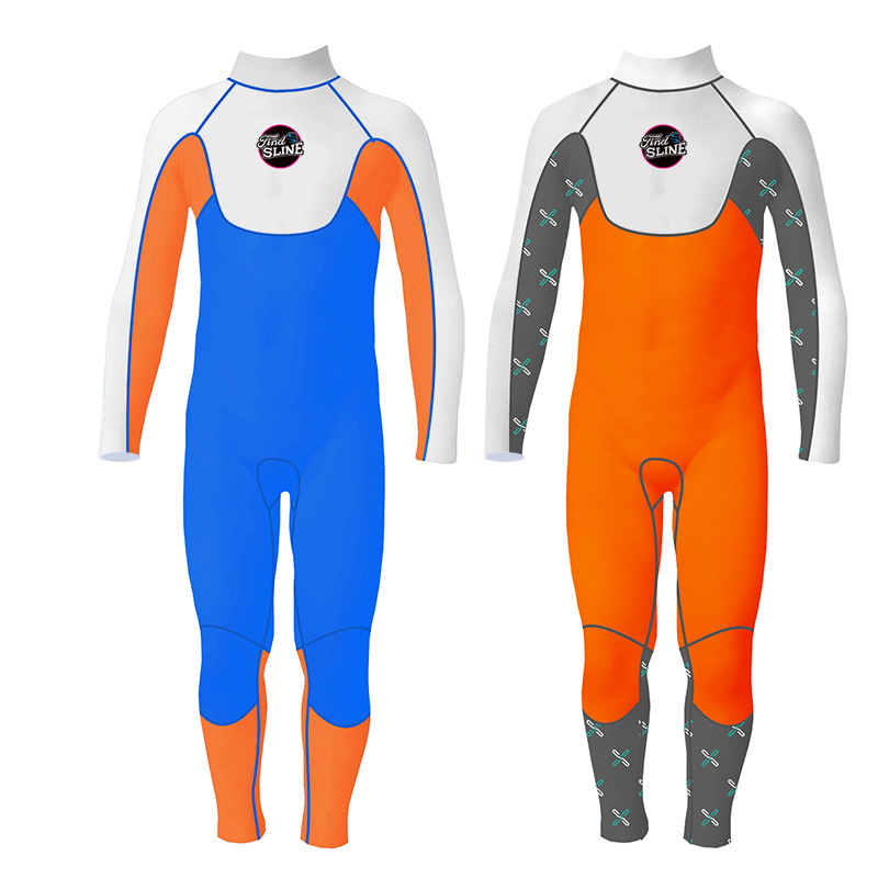 kids teenage youth full wetsuit 2.5mm neoprene long sleeve suit one-piece keep warm for cold water diving surf swimming