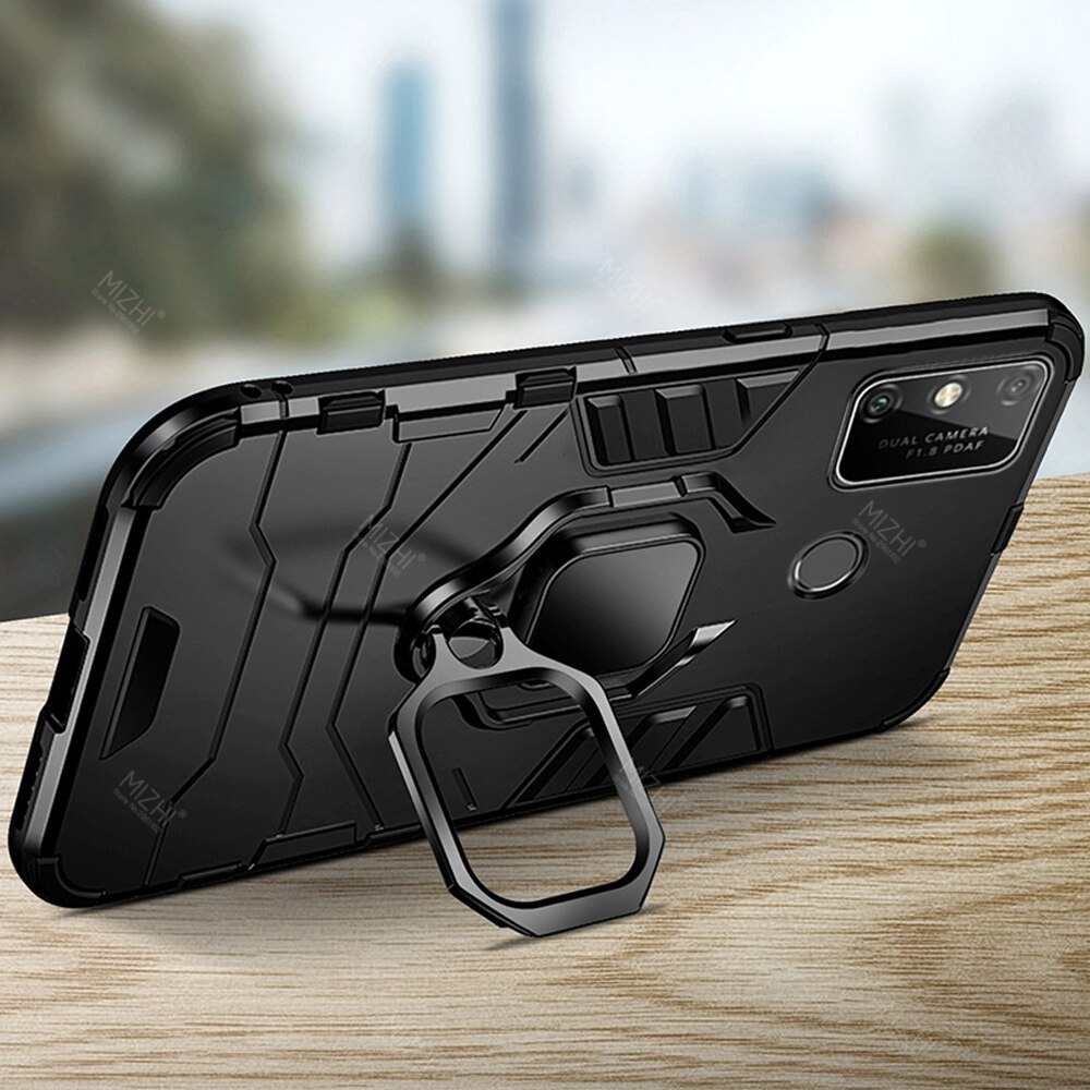 shockproof armor case Redmi 9C cases For xiaomi redmi 9c 9 c c9 xiomi redmi9c stand holder magnetic car ring phone cover coque