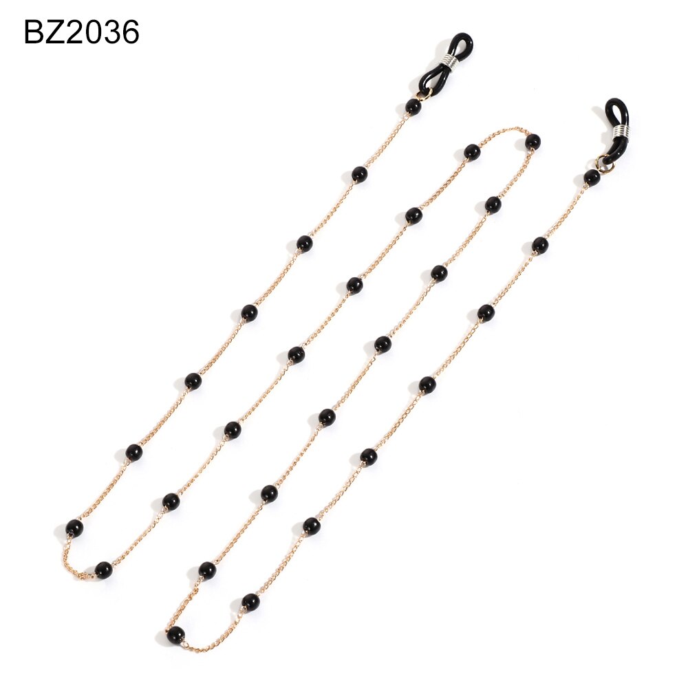 Pearls Sunglasses Chains for Women Metal Charms Eyeglasses Lanyard Necklace Glasses Holder Strap Cord Eyewear Retainer: BZ2036
