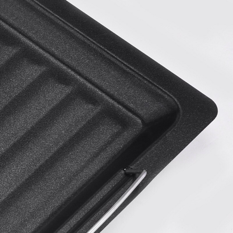 ikke-pinne tykk firkantet grillpanne med til hjelperhåndtak til utendørs grille og t8
